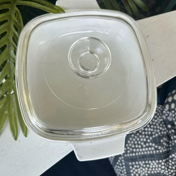 Vintage Corningware Glass Lid 1 Qt. Casserole Dish Friendship Country Festival - Picture 5 of 10